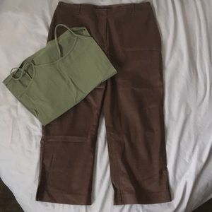 Chocolate brown Express Stretch capris